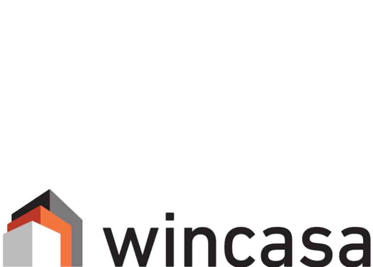 Ein farbiges Logo der Wincasa, einem Immobilien-Dienstleister in der Schweiz.